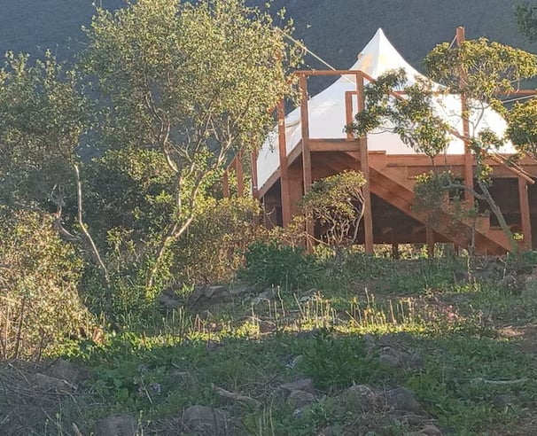 A short walk up the hill to your retreat