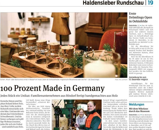 Zeitungsartikel Haldensleber Rundschaiu 12-2022