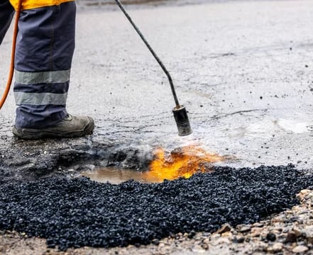 Long lasting pothole repairs by Chattahoochee Valley Sealcoating