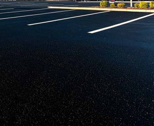 Parking lot sealing and line striping by Chattahoochee Valley Sealcoating in Newnan, Georgia