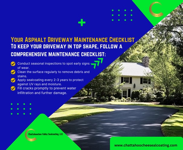 Your Asphalt Driveway Maintenance Checklist - Chattahoochee Valley Sealcoating, LLC
