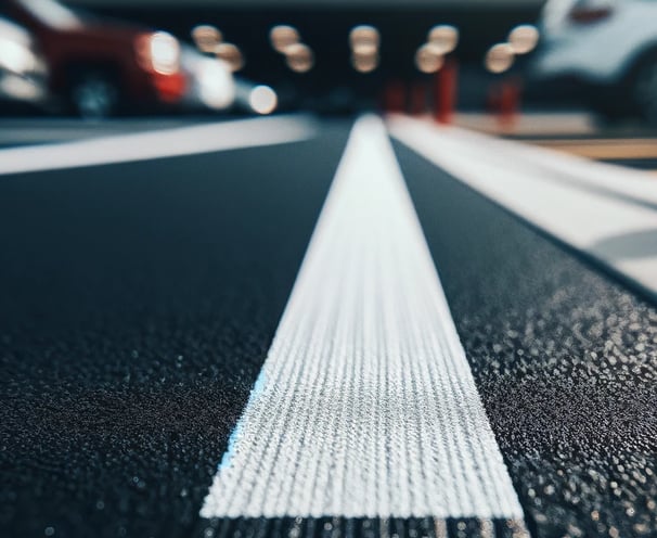 Parking lot line marking service