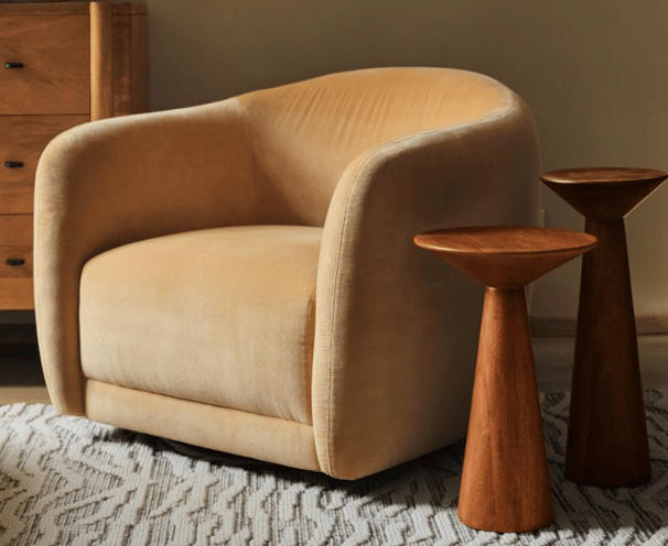 tan accent chair velvet shower