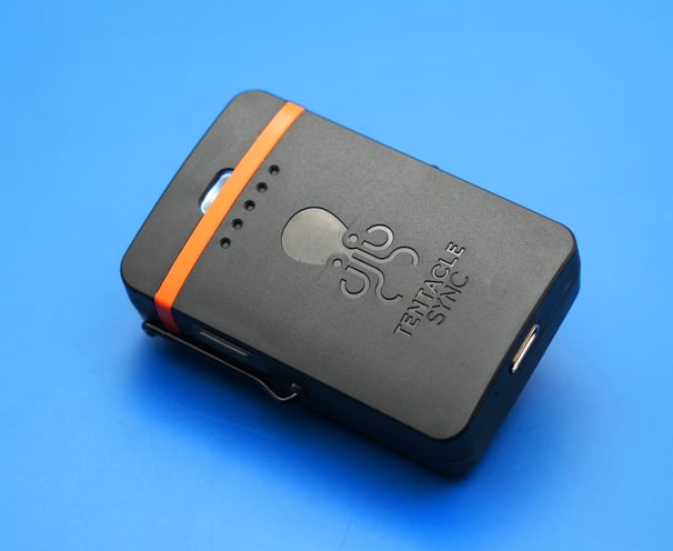 Tentacle Sync are very popular Timecode Lockboxes. Pictured is their Track-E recorder / timecode box