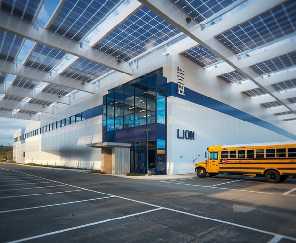 a school bus parked in front of a building