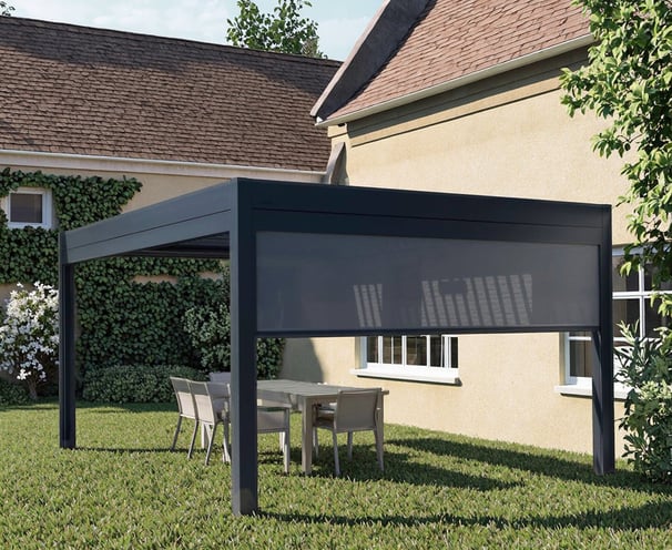 pergola with blinds