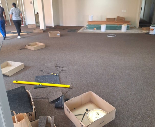 Inspection during office remodeling project, Fourways