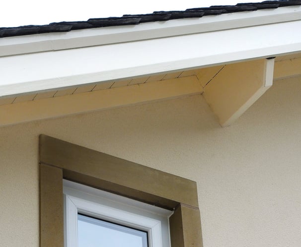 new white uPVC soffit and fascia protecting your home's walls and roof