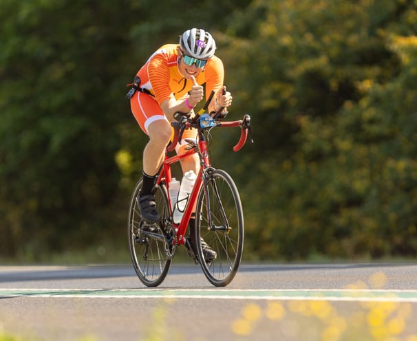 enduranceID with Ignas cycling 180km on the Ironman race 