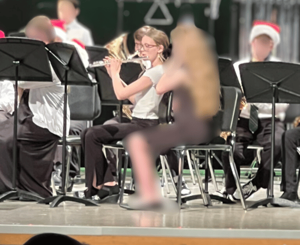 baylor playing the flute