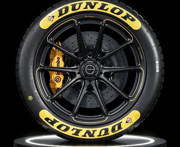 close up sidewall of dunlop tyre sold at the tire shop in nigeria