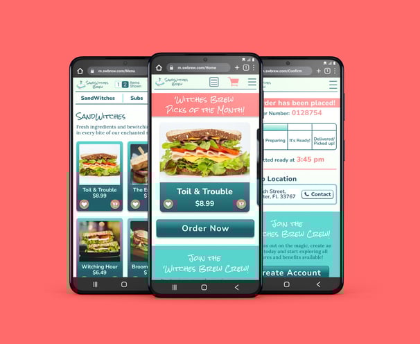 Sandwiches Brew Mobile Web Application