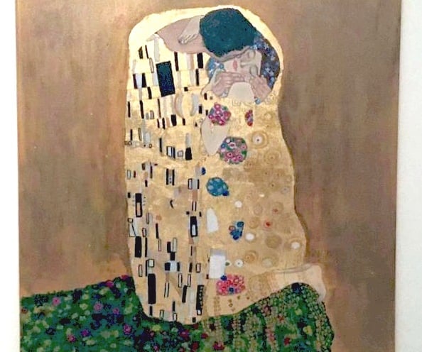 Volgens Gustav Klimt, De kus