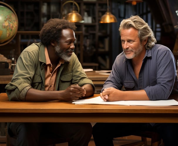 dois-homens-conversando-demonstrando-confiança-aprendizado-cumplicidade-ambiente-colaborativo