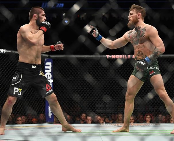 Khabib and McGregor face off in UFC octagon
