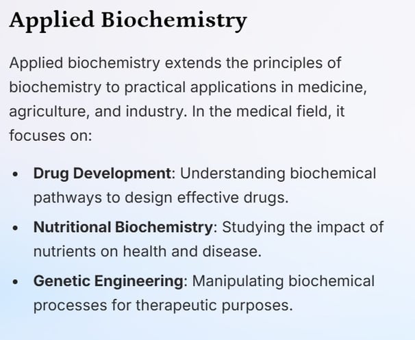 applied Biochemistry