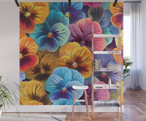 Vibrant Viola Vision Wall Mural BY Fresh Wave Lab