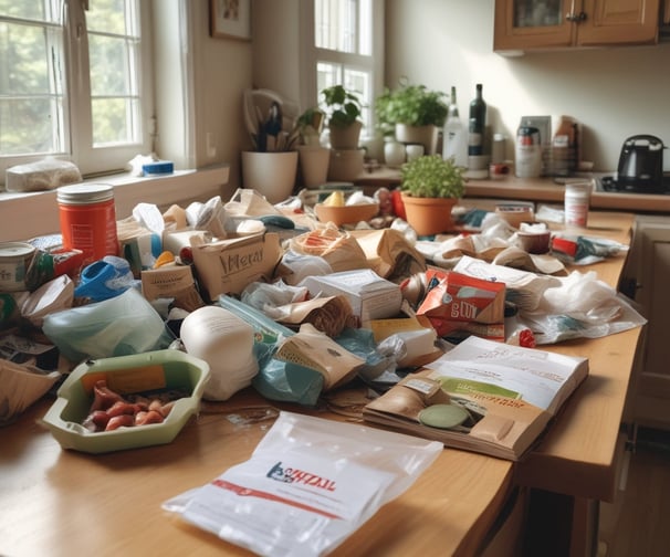 a table with a bunch of food on it