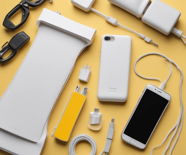 A bustling market stall is filled with a wide array of mobile phone cases and accessories, displayed on shelves and racks. Several people are browsing the items, dressed warmly for the weather. The cases come in various colors and designs, adding vibrancy to the scene.