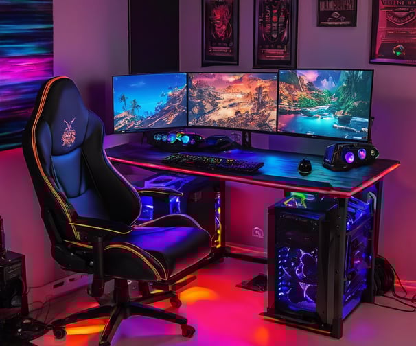 a couple of laptops sitting next to each other
