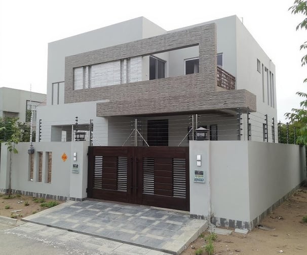 home with electric fencing