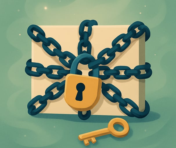 Graphic for data privacy and confidentiality when working with clients confidential job searches