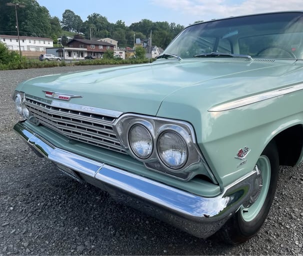 Full Car Detail on pale green chevy