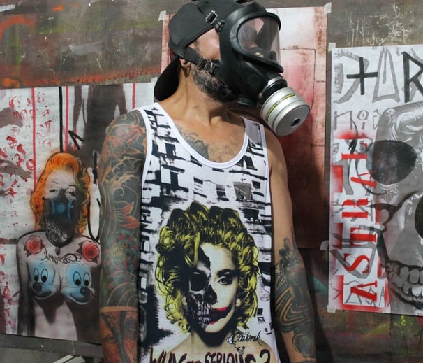 Grafite de Caveira em Paredes de São Paulo