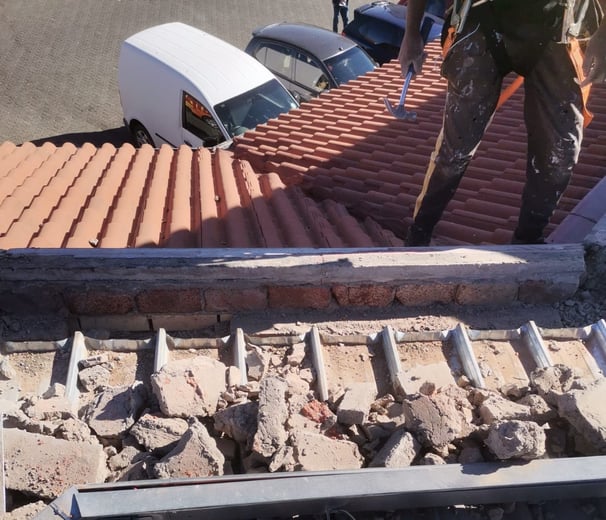 Roof parapet repair, Environmental Pro Construction