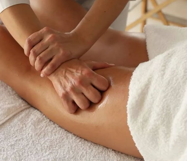 a woman is shown in a massager