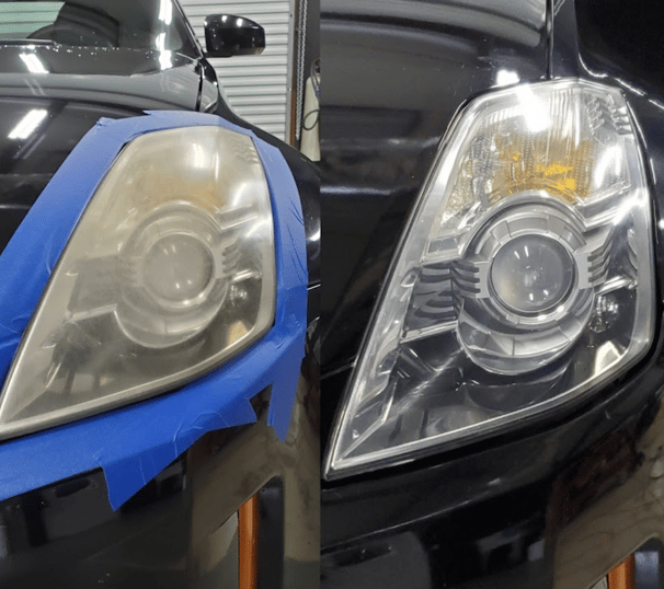 cars head lights restoration from D and P auto detailing