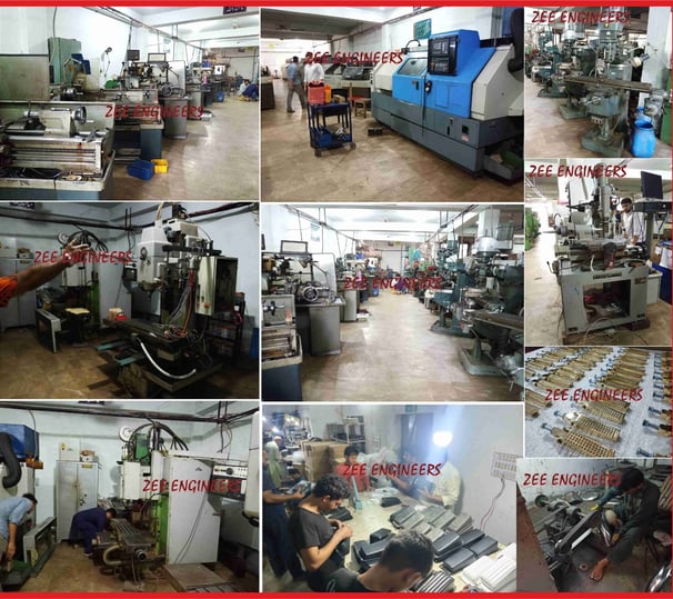 a variety of machines and machinery in a factory