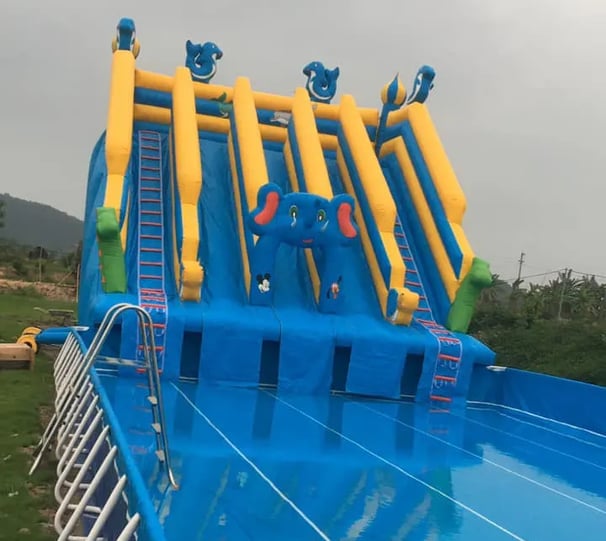 nhà hơi trượt nước con voi