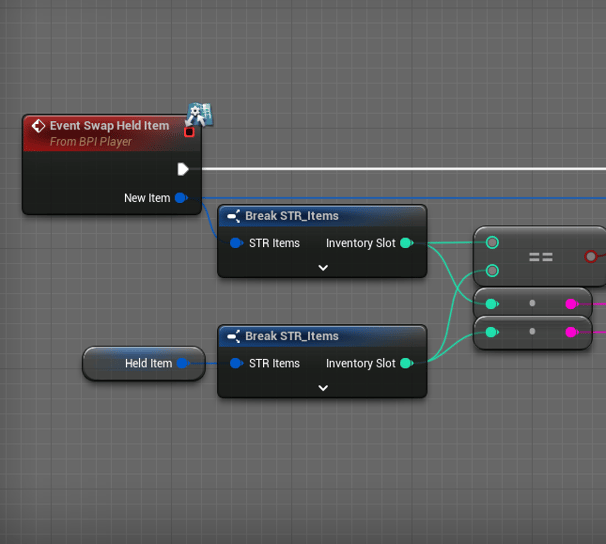 Unreal Engine 5 Blueprint logic to swap held items