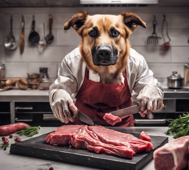 sliced meat beside silver knife