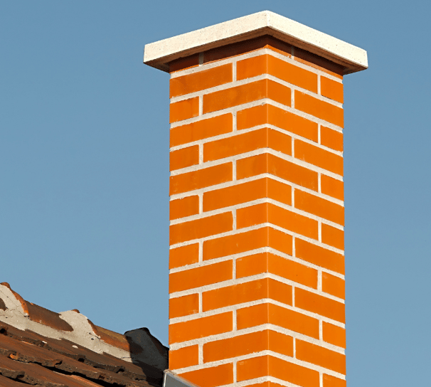 a brick chimney