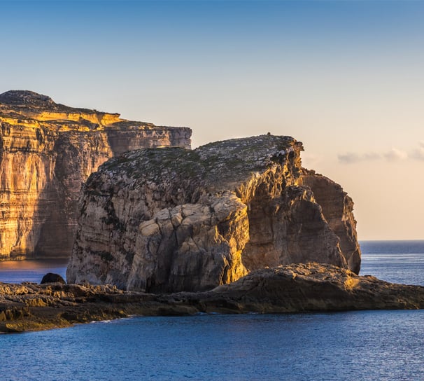 Fungus Rock in the sunset, Dwerja, Gozo.