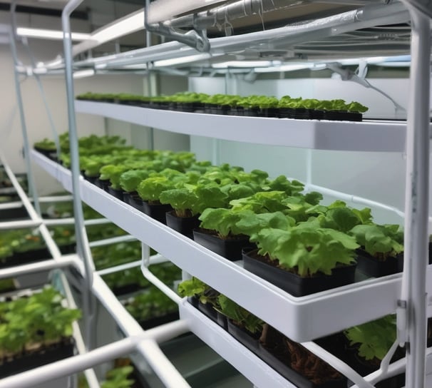 a bunch of plants growing in a greenhouse