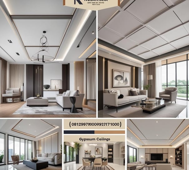 pasang plafon gypsum
