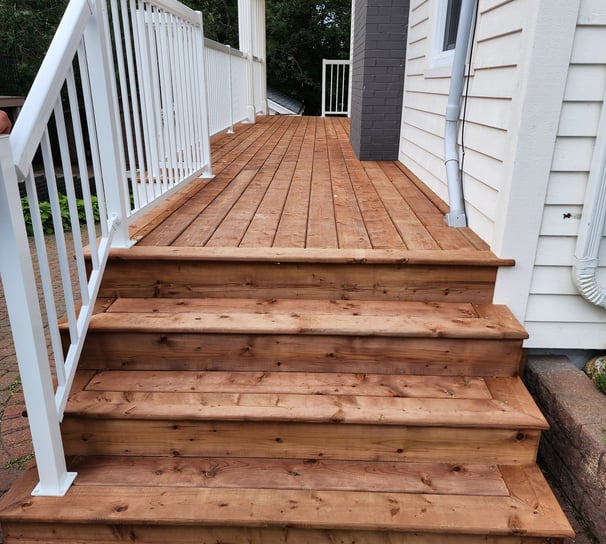 A wooden deck, Renovation, Carpentry