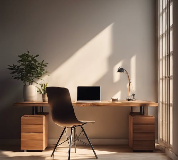 Bureau design et épuré
