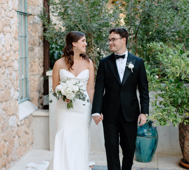 Abby and Andrew at their wedding where they used the photo booth in San Antonio Texas