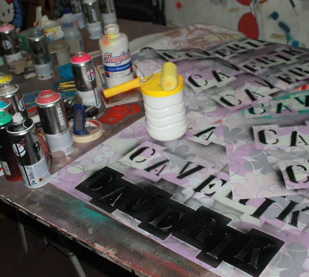 Obra de Arte Urbana em Tinta Acrílica e Spray
