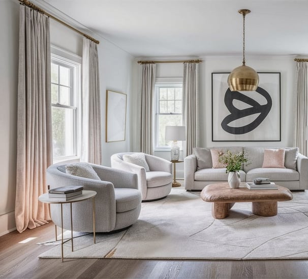 a living room with a couch and a coffee table