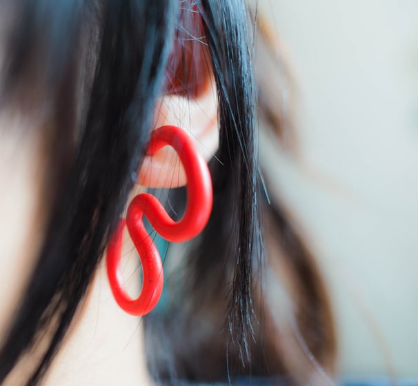 squiggle polymer clay jewelry earrings