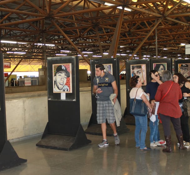 artes plasticas, exposição-juntos-pintando, sergio astral-metro-de-sao-paulo, exposição