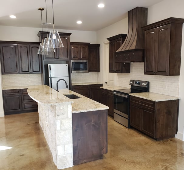 Warm stain San Antonio Custom Cabinets