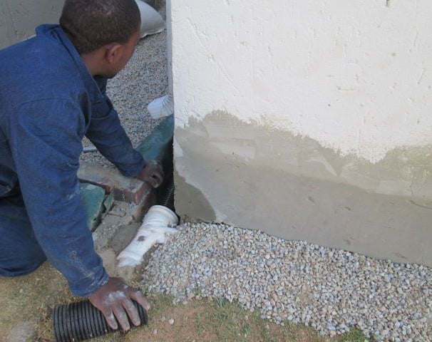 Specialized drainage pipe inspection before final aggregate laying for adequate drainage, Johannesburg, Honeydew