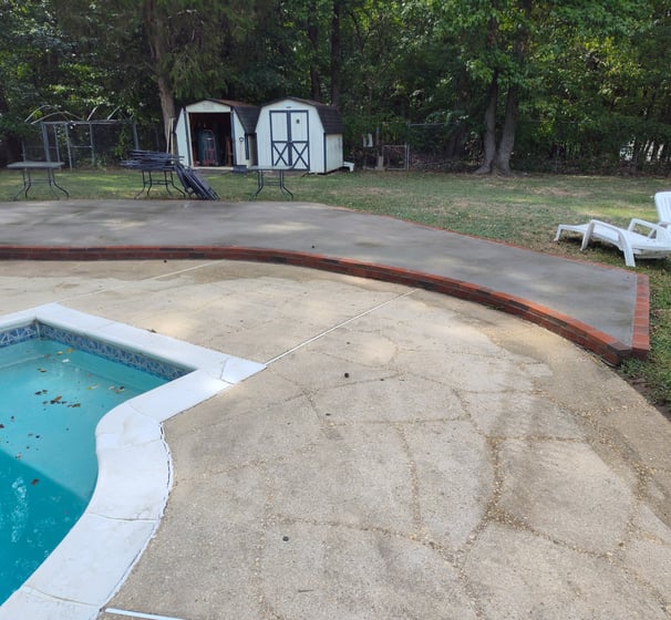 guys power wash & detailing after pressure washing pool deck in accokeek md house