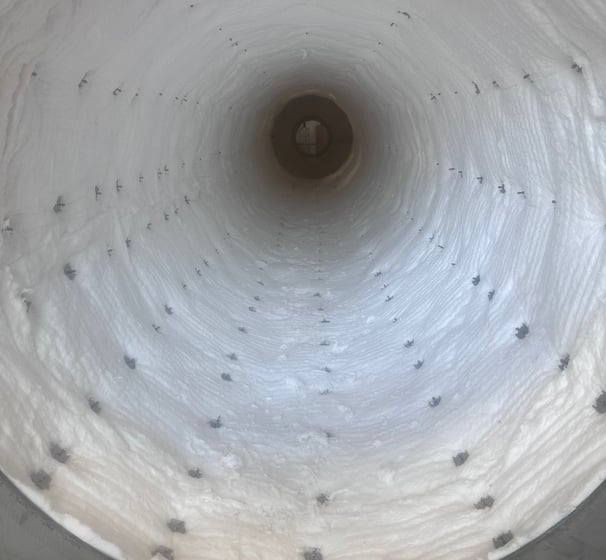 Ceramic fiber blanket lining